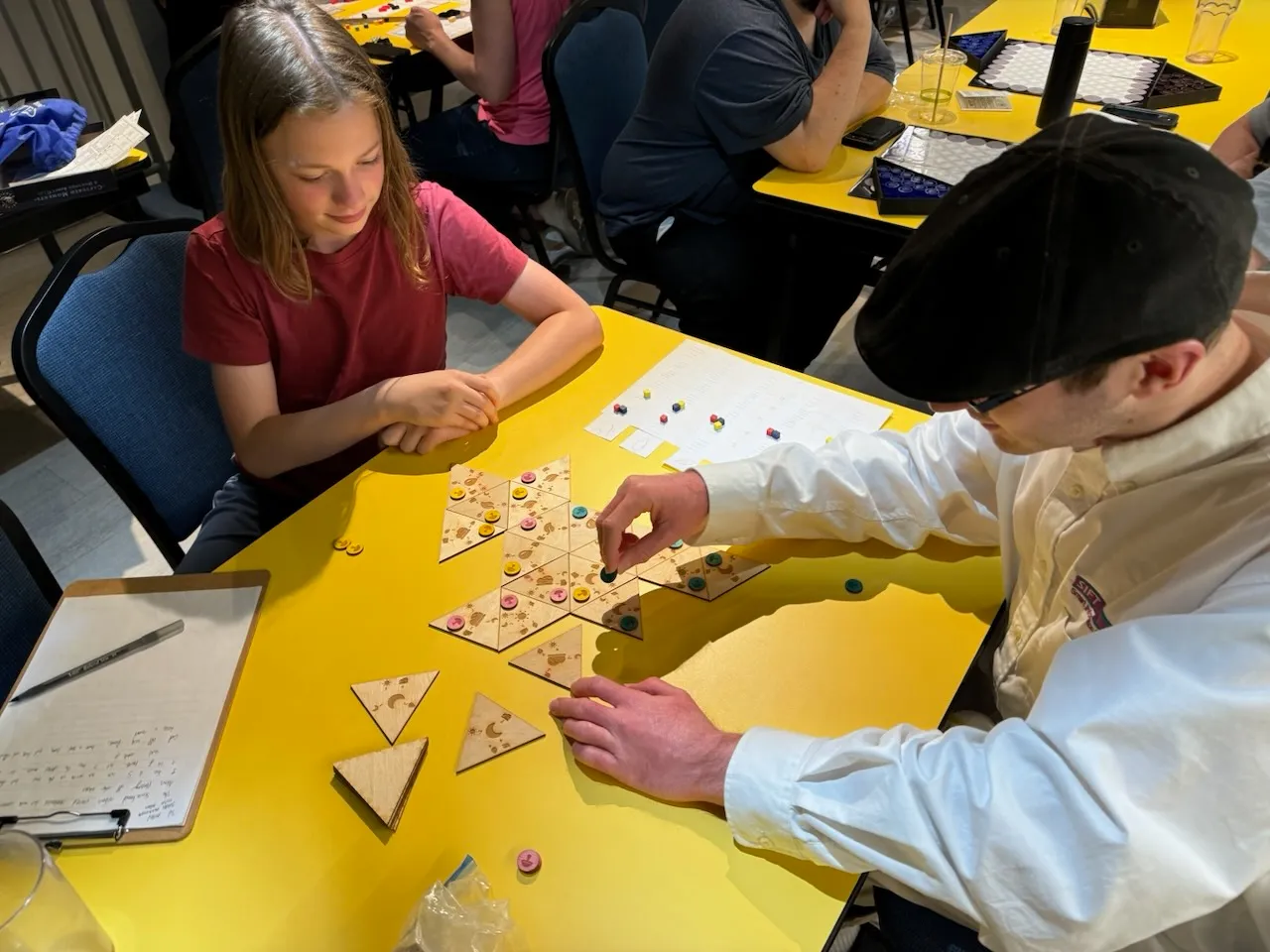 Placing a tile in MetroNet game.