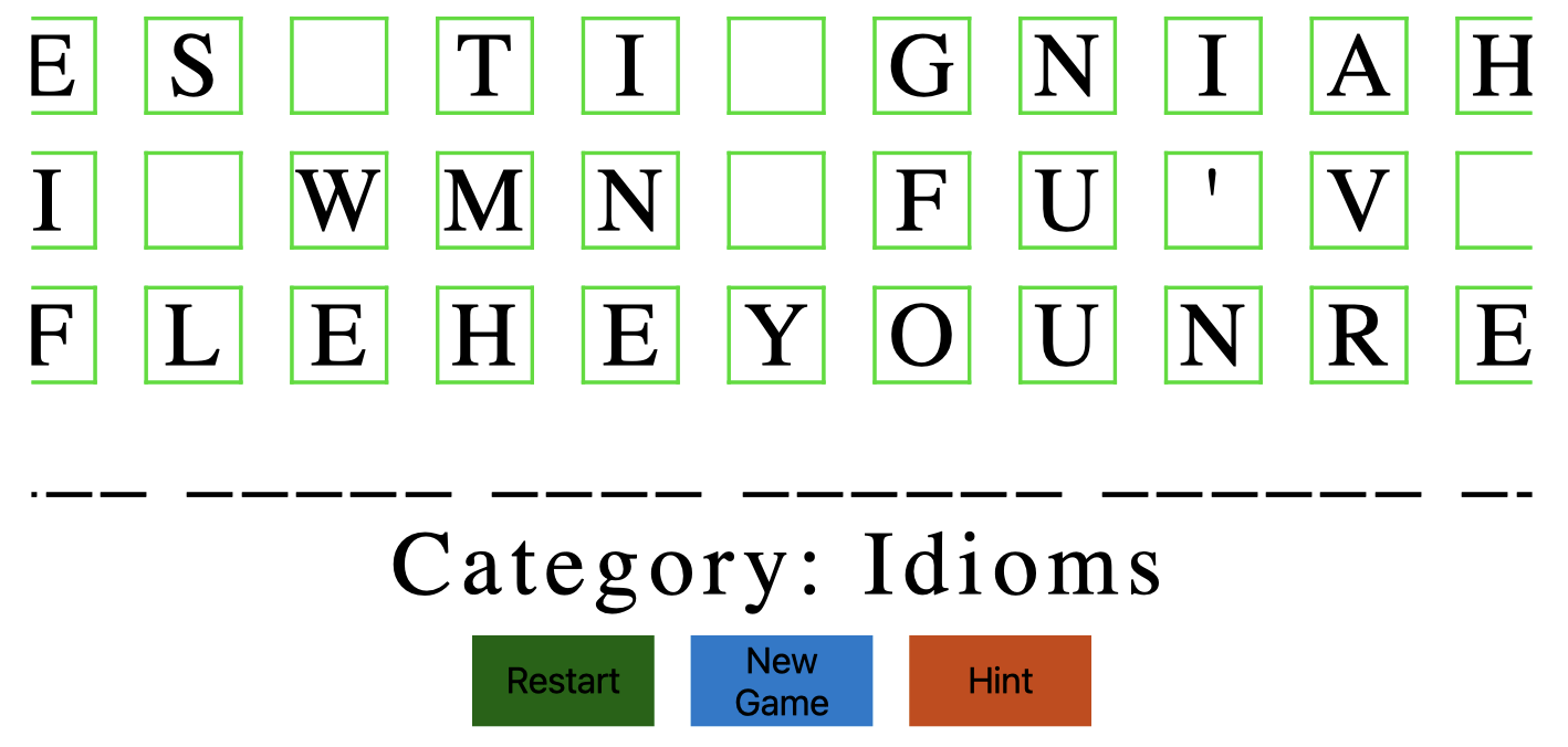 Screenshot of the online version of WayWord.